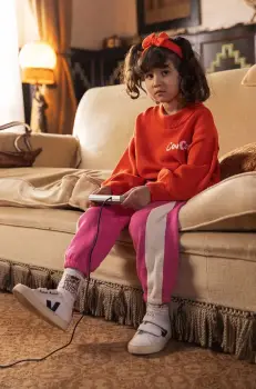 Mini Rodini pulover de bumbac pentru copii Coucou culoarea portocaliu, 2472010442 imagine