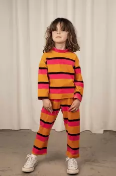 Mini Rodini pulover de bumbac pentru copii culoarea portocaliu imagine