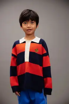 Mini Rodini pulover de lana pentru copii Clover culoarea rosu, light, 25720120 imagine