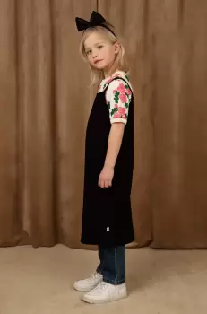 Mini Rodini rochie din bumbac pentru copii culoarea negru, mini, drept imagine