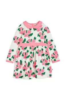 Mini Rodini rochie din bumbac pentru copii culoarea roz, mini, evazati imagine