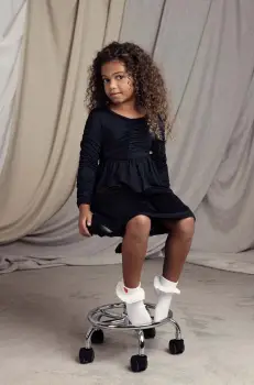 Mini Rodini rochie fete culoarea negru, mini, evazati imagine