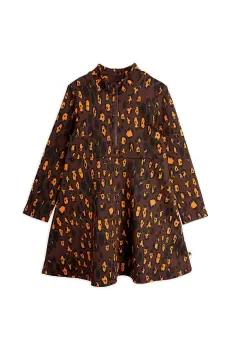 Mini Rodini rochie fete Leopard culoarea maro, mini, evazati, 2475010516 imagine