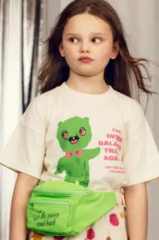 Mini Rodini tricou de bumbac pentru copii Alien travel agency imagine