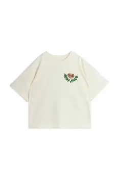 Mini Rodini tricou de bumbac pentru copii E.T. culoarea alb, cu imprimeu, 25820102 imagine