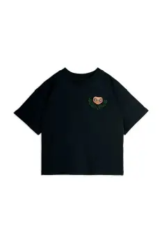 Mini Rodini tricou de bumbac pentru copii E.T. culoarea negru, cu imprimeu, 25820102 imagine