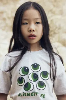 Mini Rodini tricou pentru copii, din bumbac Eyes imagine