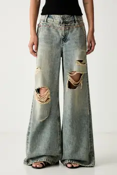 Miss Sixty blugi wide leg pentru femei imagine