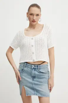 Miss Sixty bluza 6L2RJ0180000 RJ0180 KNIT PULLOVER femei, culoarea alb, neted, 6L2RJ0180000 imagine