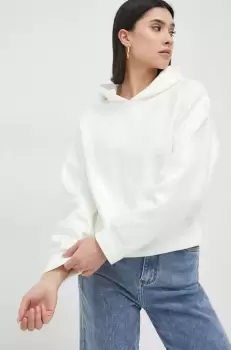 Miss Sixty bluza femei, culoarea bej, cu gluga, cu imprimeu imagine