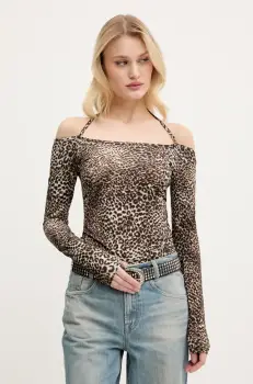 Miss Sixty bluza femei, culoarea bej, modelator, 6S1SJ52200 imagine