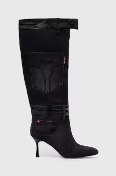 Miss Sixty cizme femei, culoarea negru, cu toc cui imagine