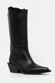 Miss Sixty ghete de piele femei, culoarea negru, cu toc drept, 6L3QJ8970000 imagine