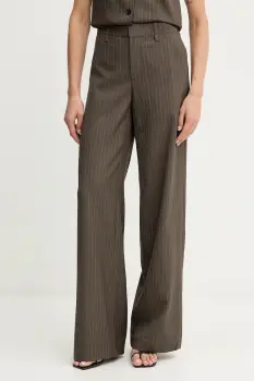 Miss Sixty pantaloni de lana culoarea maro, lat, high waist, 6S3PJ4040A imagine