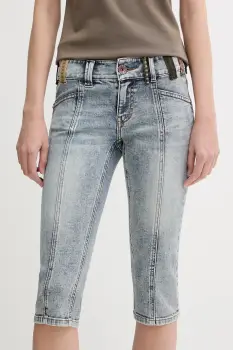 Miss Sixty pantaloni scurti jeans uni, high waist, 6S2JJ1250T imagine