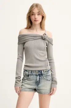 Miss Sixty pulover din amestec de matase femei, culoarea gri, light, 6S1RJ50800 imagine