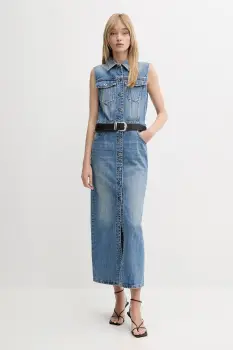 Miss Sixty rochie din denim maxi, dreapta, 6S2WJ15500 imagine