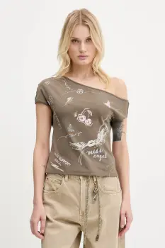 Miss Sixty tricou culoarea maro, 6S2SJ14400 imagine