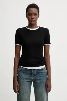 Miss Sixty tricou din amestec de lana 2-pack culoarea negru, 6S3SJ35400 imagine