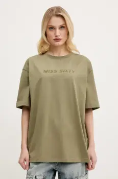 Miss Sixty tricou din bumbac femei, culoarea verde, 6S2SJ76100 imagine