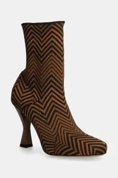 Missoni botine Gea femei, culoarea bej, cu toc drept, MW47_044 imagine