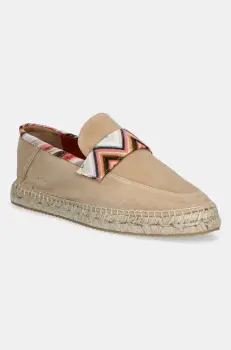 Missoni espadrile din piele intoarsa Amelia culoarea bej, MWB013_020 imagine