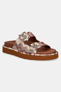 Missoni papuci Clea femei, culoarea maro, MWF111_064 imagine