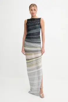 Missoni rochie culoarea gri, maxi, mulata, DS25WG3O.BK01FJ imagine