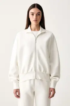 MM by Max Mara hanorac cu fermoar pentru femei cu bumbac MMLVOLUME imagine