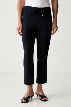 MM by Max Mara pantaloni pentru femei din bumbac cu elastan MMLMARA imagine