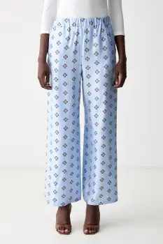MM by Max Mara pantaloni pentru femei din matase MMLADATTI imagine