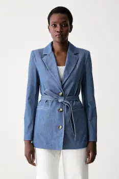 MM by Max Mara sacou pentru femei din denim MMLODISSEA imagine