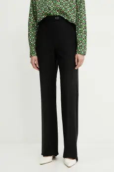 MM pantaloni femei, culoarea negru, drept, high waist, 2516781028600 imagine