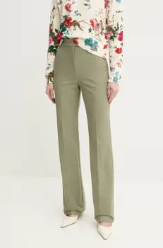 MM pantaloni femei, culoarea verde, drept, high waist, 2516781028600 imagine