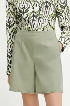 MM pantaloni scurti femei, culoarea verde, uni, high waist, 2516781018600 imagine