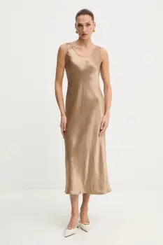 MM rochie TALETE culoarea verde, midi, drept, 2526226018600 imagine