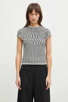 MM6 Maison Margiela bluza femei, culoarea bej, modelator, S52NC0346 imagine