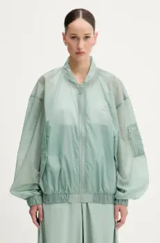 MM6 Maison Margiela geaca culoarea turcoaz, de tranzitie, S52AM0327 imagine