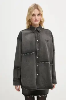 MM6 Maison Margiela geaca din denim femei, culoarea gri, de tranzitie, oversize, S62AN0134.S30848 imagine