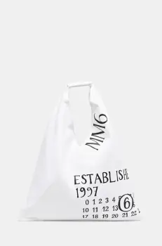 MM6 Maison Margiela geanta de bumbac Classic Japanese Handbag culoarea alb, S54WD0039 imagine