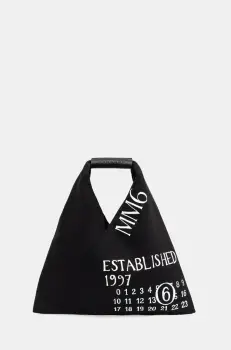 MM6 Maison Margiela geanta de bumbac culoarea negru, SB6WD0013 imagine