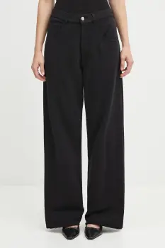 MM6 Maison Margiela pantaloni de trening din bumbac culoarea negru, cu imprimeu, S52KA0548.M25014.900 imagine