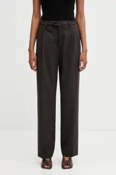 MM6 Maison Margiela pantaloni straight pentru femei, cu lana imagine