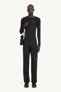 MM6 Maison Margiela pantaloni x Salomon barbati, culoarea negru, drept, SH0LA0013.M35200 imagine