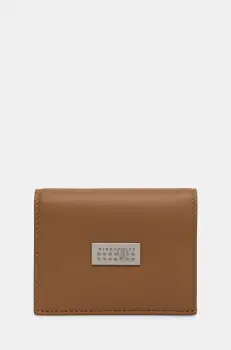 MM6 Maison Margiela portofel de piele culoarea maro, SA5UI0015.P7258 imagine