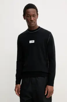 MM6 Maison Margiela pulover de lana barbati, culoarea negru, light, SH0HL0017 imagine