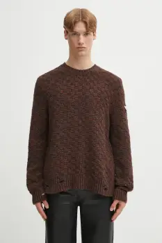 MM6 Maison Margiela pulover de lana culoarea maro, SH2HL0034.M13174.961 imagine