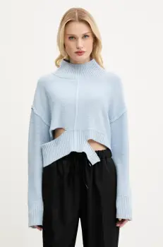 MM6 Maison Margiela pulover de lana femei, cu guler, S52HA0290 imagine