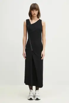 MM6 Maison Margiela rochie culoarea negru, maxi, mulata, S52CT0786 imagine