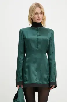 MM6 Maison Margiela rochie culoarea verde, mini, mulata, S62DA0036.S41355 imagine